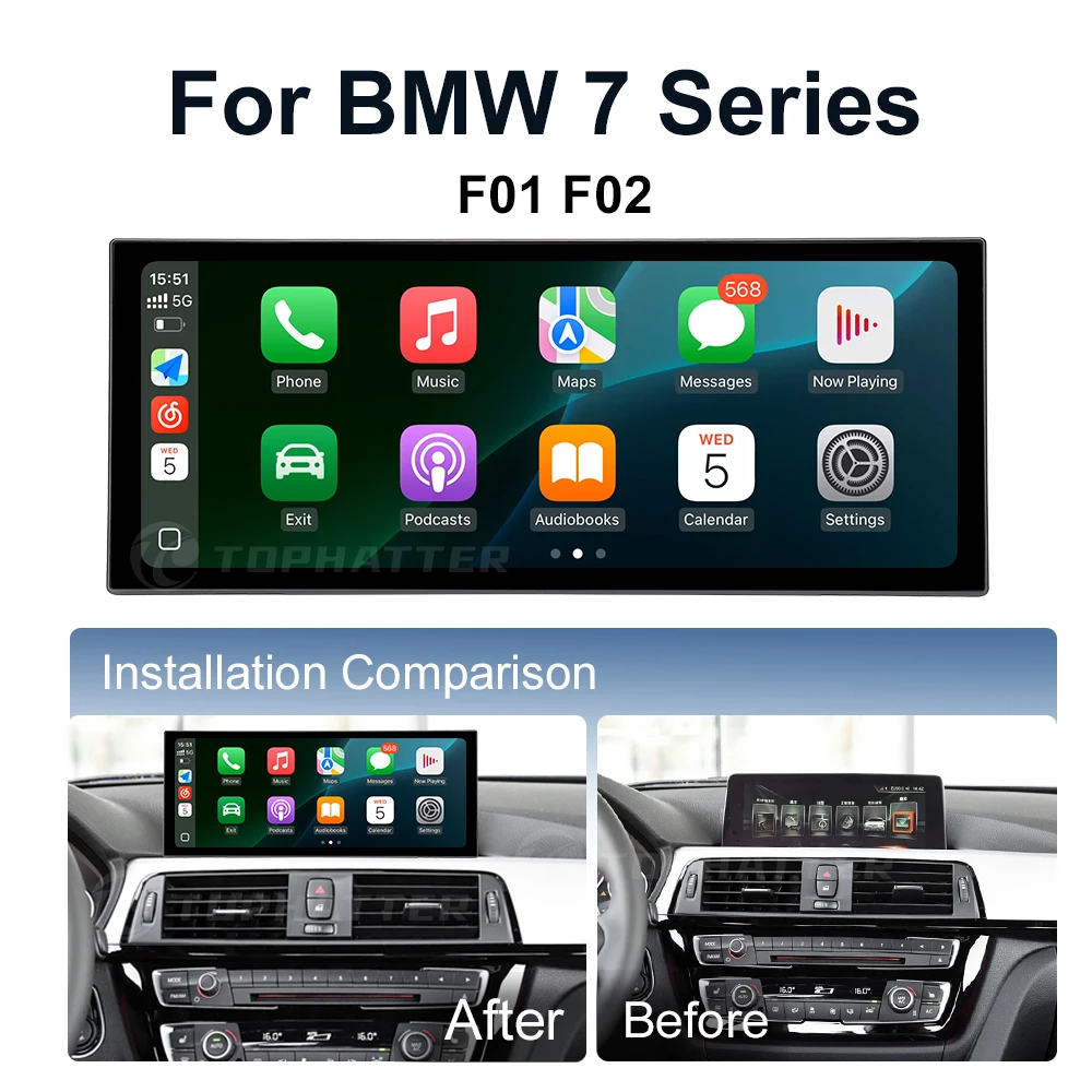 12.3" CarPlay for BMW 7 Series F01 F02 Android 14 Wireless Carplay Multimedia Stereo System 2K HD GPS Wireless
12.3" CarPlay for BMW 7 Series F01 F02 Android 14 Wireless Carplay Multimedia Stereo System 2K HD GPS Wireless