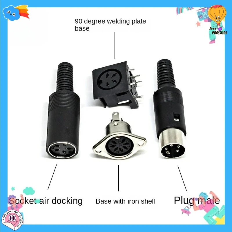 5pcs/lot 3P 4P 5P 6P 7P 8Pin DIN Male/Female Plug Jack with Plastic Handle Keyboard Cable Connector Adapter PS2 Terminal Block
5pcs/lot 3P 4P 5P 6P 7P 8Pin DIN Male/Female Plug Jack with Plastic Handle Keyboard Cable Connector Adapter PS2 Terminal Block