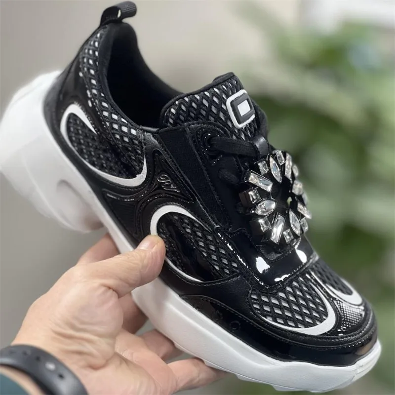 Fashion Designer Women's Shoes New Luxury Rhinestone Casual Shoes for Woman Comfort Air Mesh Chunky Sneakers Zapatillas De Mujer
Fashion Designer Women's Shoes New Luxury Rhinestone Casual Shoes for Woman Comfort Air Mesh Chunky Sneakers Zapatillas De Mujer