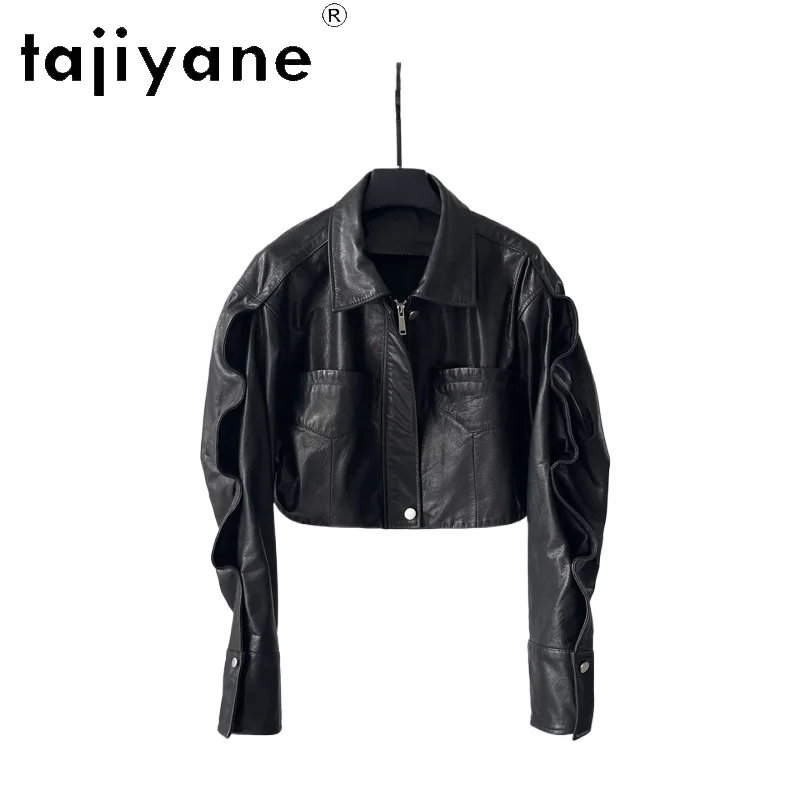 TAJIYANE Real Top-Grain Oil Wax Cowhide Leather Jacket Woman Short Motorcycle Jackets Autumn Stylish Coat Women Clothes 2026가죽자켓
TAJIYANE Real Top-Grain Oil Wax Cowhide Leather Jacket Woman Short Motorcycle Jackets Autumn Stylish Coat Women Clothes 2026가죽자켓