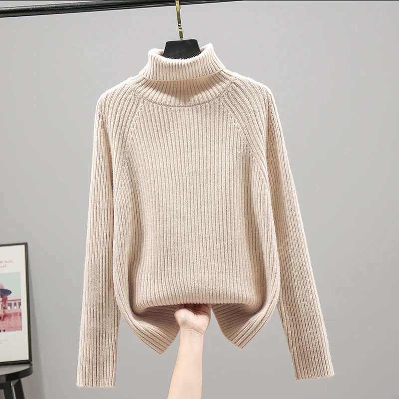 Women's Loose Fit Thiened Long Sve High Collar Knitted Sweater Color Commute Sle Winter Warm Base Layer Top
Women's Loose Fit Thiened Long Sve High Collar Knitted Sweater Color Commute Sle Winter Warm Base Layer Top