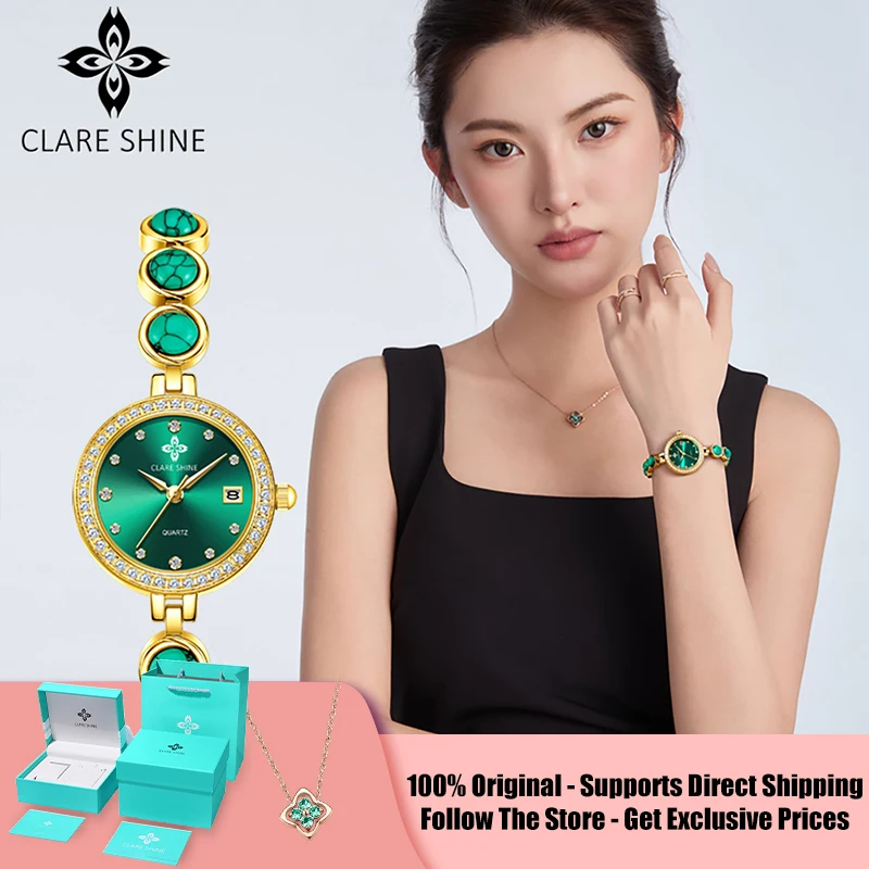 CLARE SHINE 7708 Xingmou Series Small Planet Turquoise Strap Quartz Women's Watch with Diamond Bezel Imported Movement
CLARE SHINE 7708 Xingmou Series Small Planet Turquoise Strap Quartz Women's Watch with Diamond Bezel Imported Movement