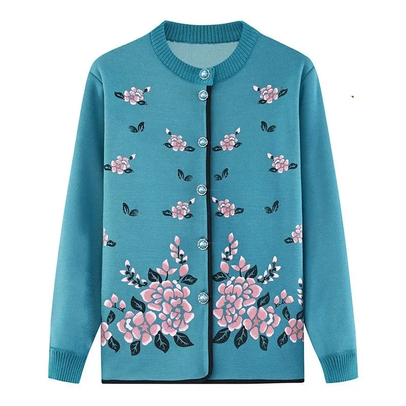 2024 NEW Autumn Winter Sweater Middle-Aged Elderly Women's Knitwear Coat Tops Add Velvet Knitted Sweater Cardigan Printed Jacket
2024 NEW Autumn Winter Sweater Middle-Aged Elderly Women's Knitwear Coat Tops Add Velvet Knitted Sweater Cardigan Printed Jacket
