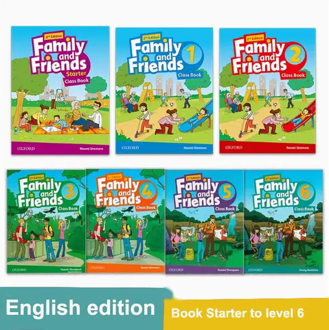 Oxford English 2 Edition Rodzina i przyjaciele Starter do 6-stopniowa książka klasowa + zeszyt ćwiczeń Split Sale