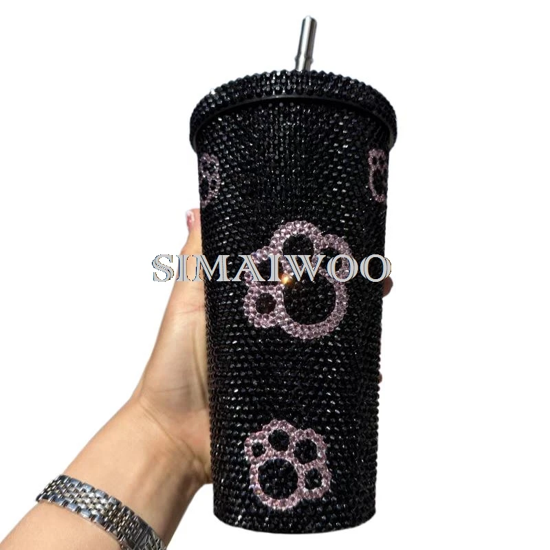 Customizable Blinged Straw Cup Thermal Insulation Tumbler Rhinestone Stainless Steel Water Bottle 500ml Coffee Mug Handmade Gift
Customizable Blinged Straw Cup Thermal Insulation Tumbler Rhinestone Stainless Steel Water Bottle 500ml Coffee Mug Handmade Gift