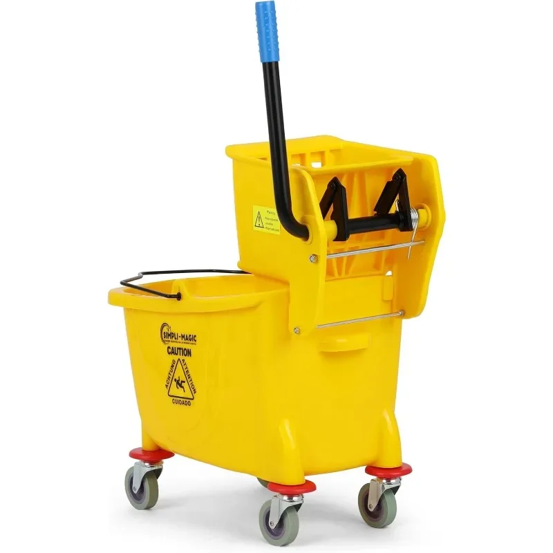 Efficient 15x13x20 Inch Commercial Mop Bucket with Press Wringer. Ideal for Housekeeping, Hotel & Warehouse Cleaning.
Efficient 15x13x20 Inch Commercial Mop Bucket with Press Wringer. Ideal for Housekeeping, Hotel & Warehouse Cleaning.