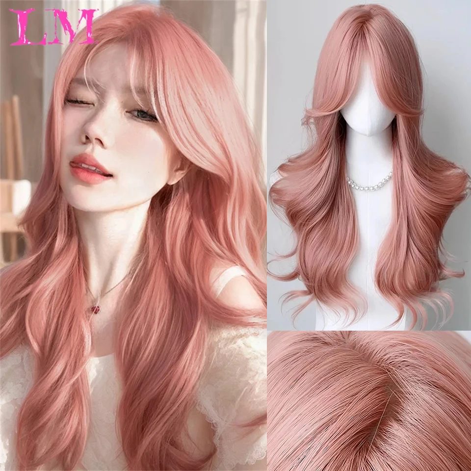 LM Synthetic Pink Wigs Long Water Wavy Cosplay Wig with Bangs for Women Girls Halloween Wig Costume Carnival Party Use Christmas
LM Synthetic Pink Wigs Long Water Wavy Cosplay Wig with Bangs for Women Girls Halloween Wig Costume Carnival Party Use Christmas