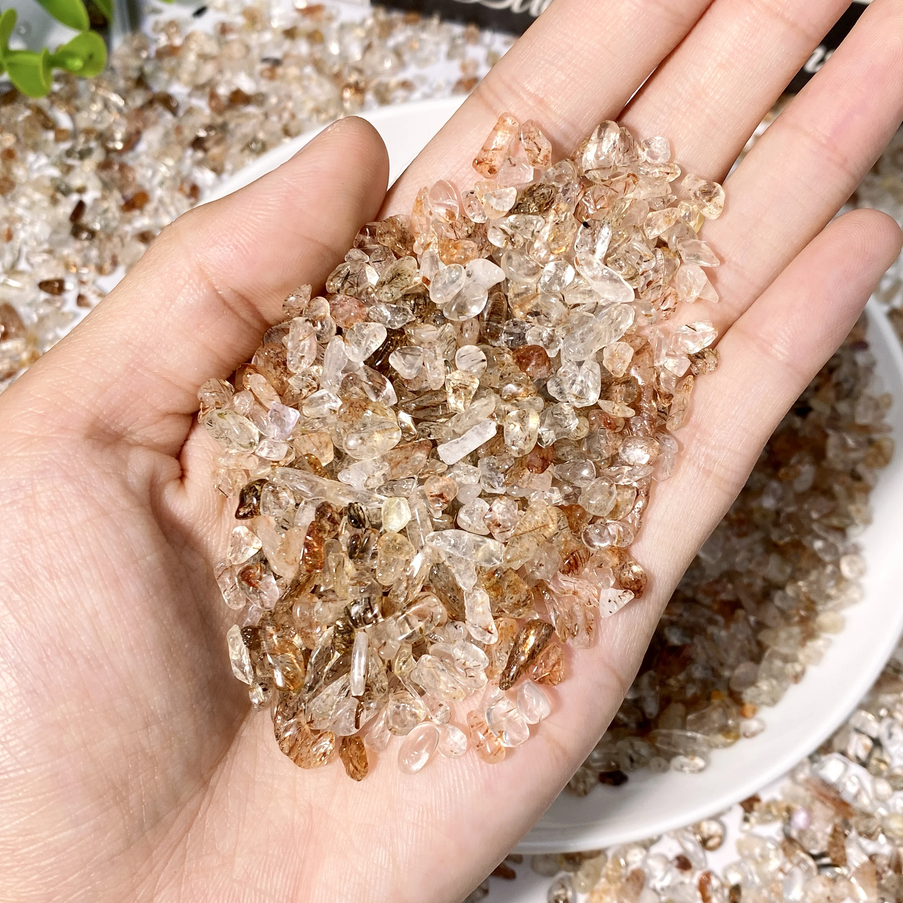 50g/100g High Quality 1-5mm Black Gold Super 7 chips Decoration Natural Crystal Raw Stone, Birthday gift, Scene decoration.
50g/100g High Quality 1-5mm Black Gold Super 7 chips Decoration Natural Crystal Raw Stone, Birthday gift, Scene decoration.