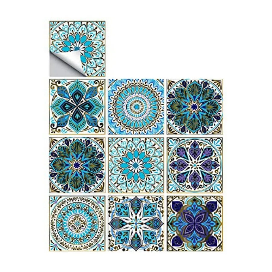 25 PCS Mandala Style Tile Sticker, 4x4 Inch 10x10cm Traditional DIY Murals, Tile Waterproof Oil Proof Removable Decals for Bath
25 PCS Mandala Style Tile Sticker, 4x4 Inch 10x10cm Traditional DIY Murals, Tile Waterproof Oil Proof Removable Decals for Bath