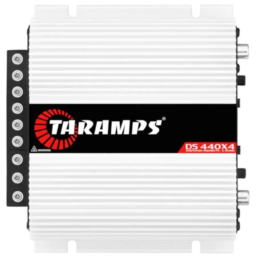 Car audio amplifier for vehicle use, aluminum chassis, black color, 4-channel Class D design with 440W RMS output and full-rang
Car audio amplifier for vehicle use, aluminum chassis, black color, 4-channel Class D design with 440W RMS output and full-rang