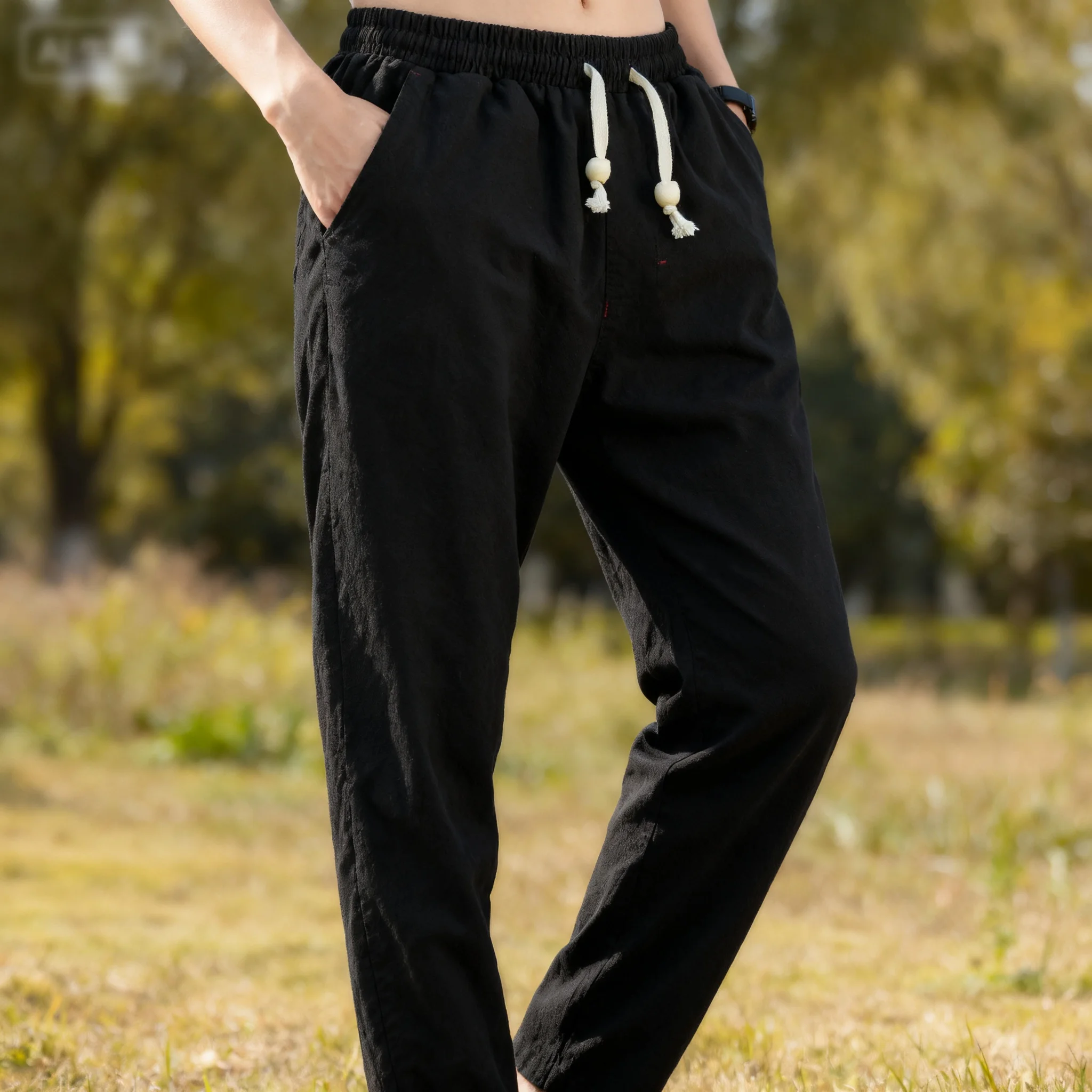 Men's clothing Harajuku breathable loose cotton linen pants Y2K trendy youth casual street wear solid color drawstring pants
Men's clothing Harajuku breathable loose cotton linen pants Y2K trendy youth casual street wear solid color drawstring pants