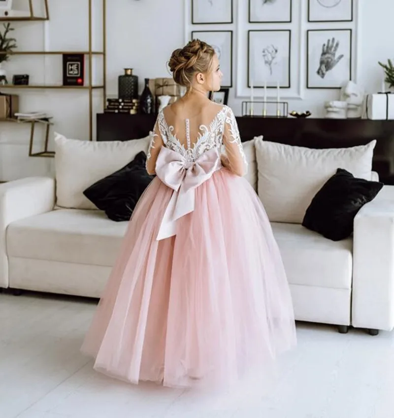 Puffy Tulle Flower Girl Dresses Princess Wedding Party Prom Gown Girls Long Sleeve First Communion Dress
Puffy Tulle Flower Girl Dresses Princess Wedding Party Prom Gown Girls Long Sleeve First Communion Dress