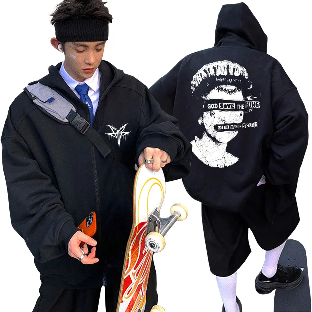 Limited Rock Band Falling in Reverse God Save The King Zipper Hoodie Men Women Fashion Casual Zip Up Jacket Male Fleece Hoodies
Limited Rock Band Falling in Reverse God Save The King Zipper Hoodie Men Women Fashion Casual Zip Up Jacket Male Fleece Hoodies