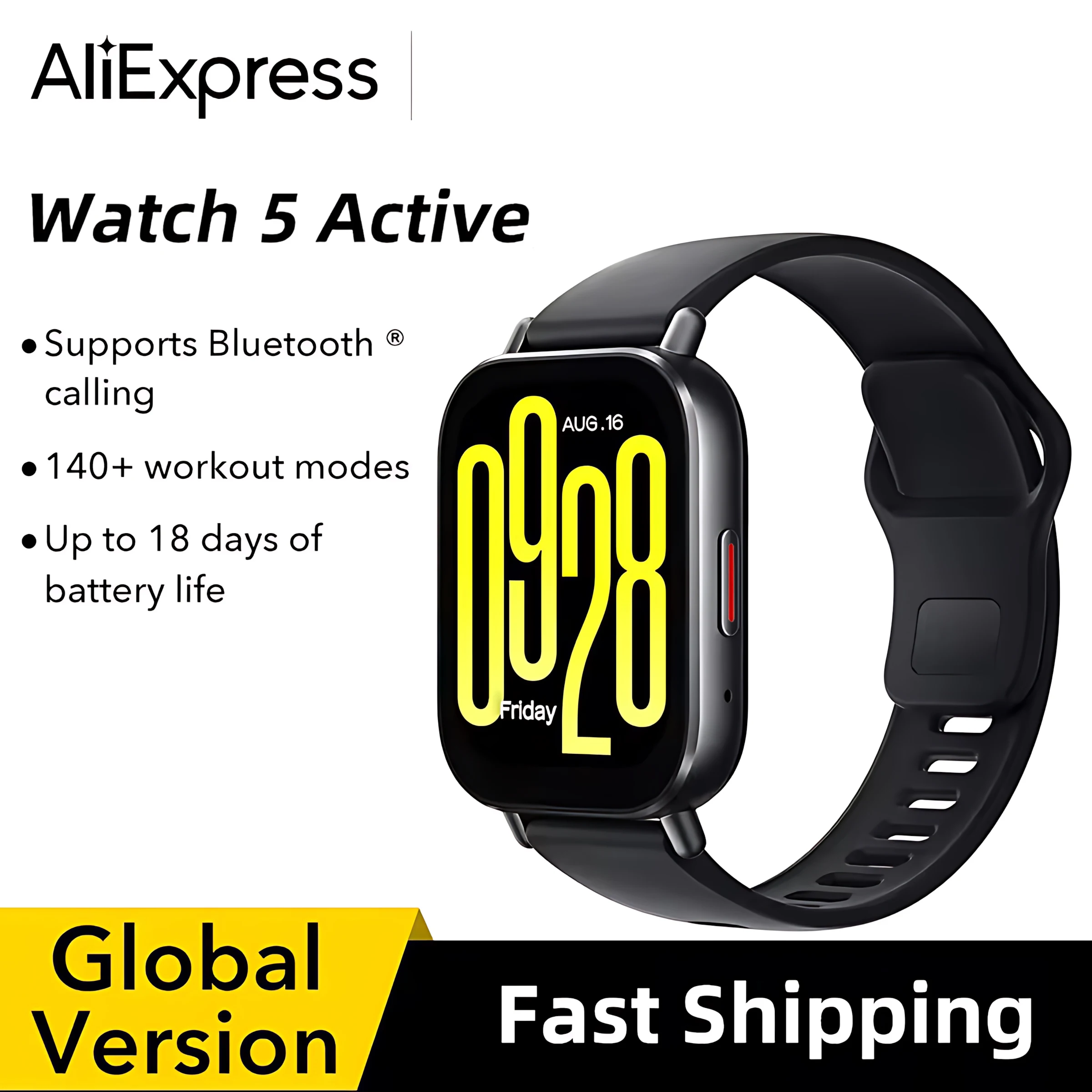 Для Xiaomi Redmi Watch 5 Active Global Version Смарт-часы 2 дюйма ЖК-дисплей Bluetooth Телефонный звонок 18-дневный аккумулятор Часы с пульсометром
Для Xiaomi Redmi Watch 5 Active Global Version Смарт-часы 2 дюйма ЖК-дисплей Bluetooth Телефонный звонок 18-дневный аккумулятор Часы с пульсометром