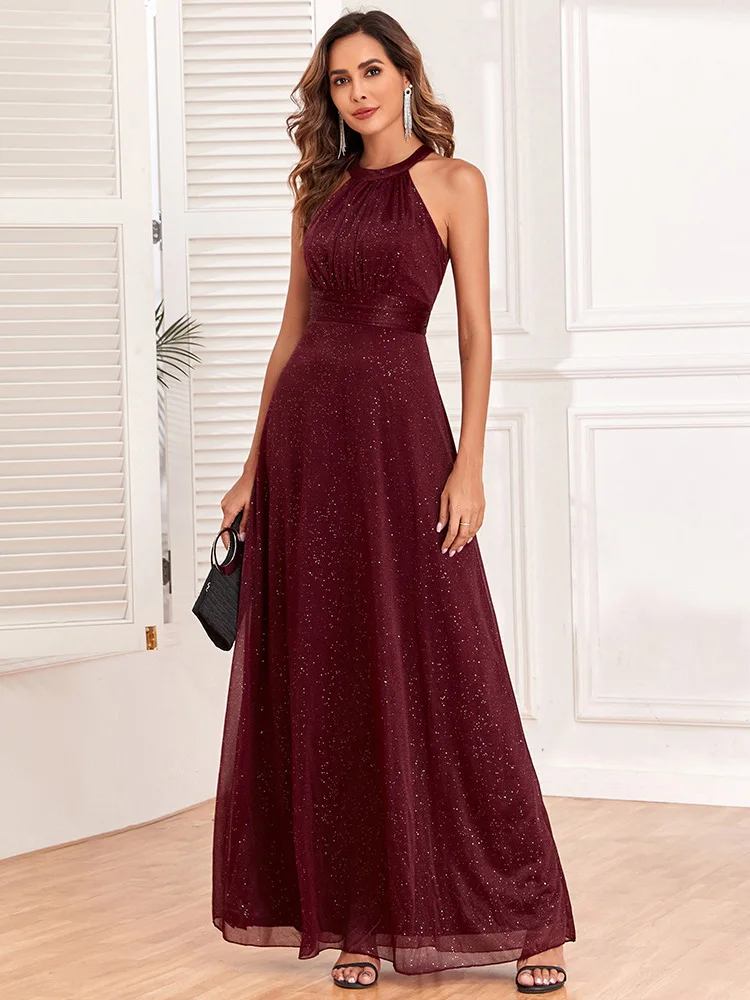 Women Elegant Maxi Dresses 2023 New Summer Sexy Hanging Neck Sleeveless Luxury Sequin Formal Evening Party Wedding Robe Vestidos
Women Elegant Maxi Dresses 2023 New Summer Sexy Hanging Neck Sleeveless Luxury Sequin Formal Evening Party Wedding Robe Vestidos