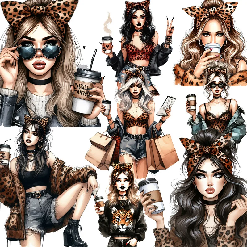 12Pcs/Pack Vintage Leopard Coffee Girl Sticker DIY Craft Scrapbooking Album Junk Journal Decorative Stickers
12Pcs/Pack Vintage Leopard Coffee Girl Sticker DIY Craft Scrapbooking Album Junk Journal Decorative Stickers