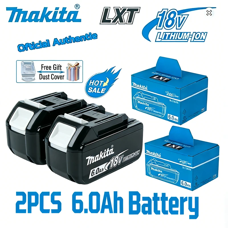 Оригинальный аккумулятор Makita 18V LXT 6.0Ah Li-ion, замена для аккумуляторов BL1840 BL1850 BL1860 для электроинструментов
Оригинальный аккумулятор Makita 18V LXT 6.0Ah Li-ion, замена для аккумуляторов BL1840 BL1850 BL1860 для электроинструментов