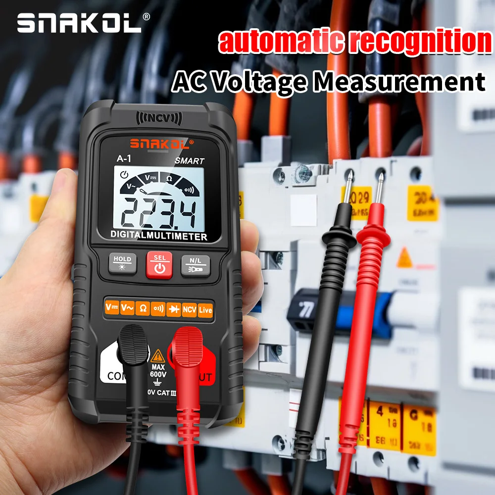 Profesional Digital Multimeter AC DC NCV Smart Multimeters Multimetro Ohm Voltage Meter Auto Range 600V Electrician Tester
Profesional Digital Multimeter AC DC NCV Smart Multimeters Multimetro Ohm Voltage Meter Auto Range 600V Electrician Tester