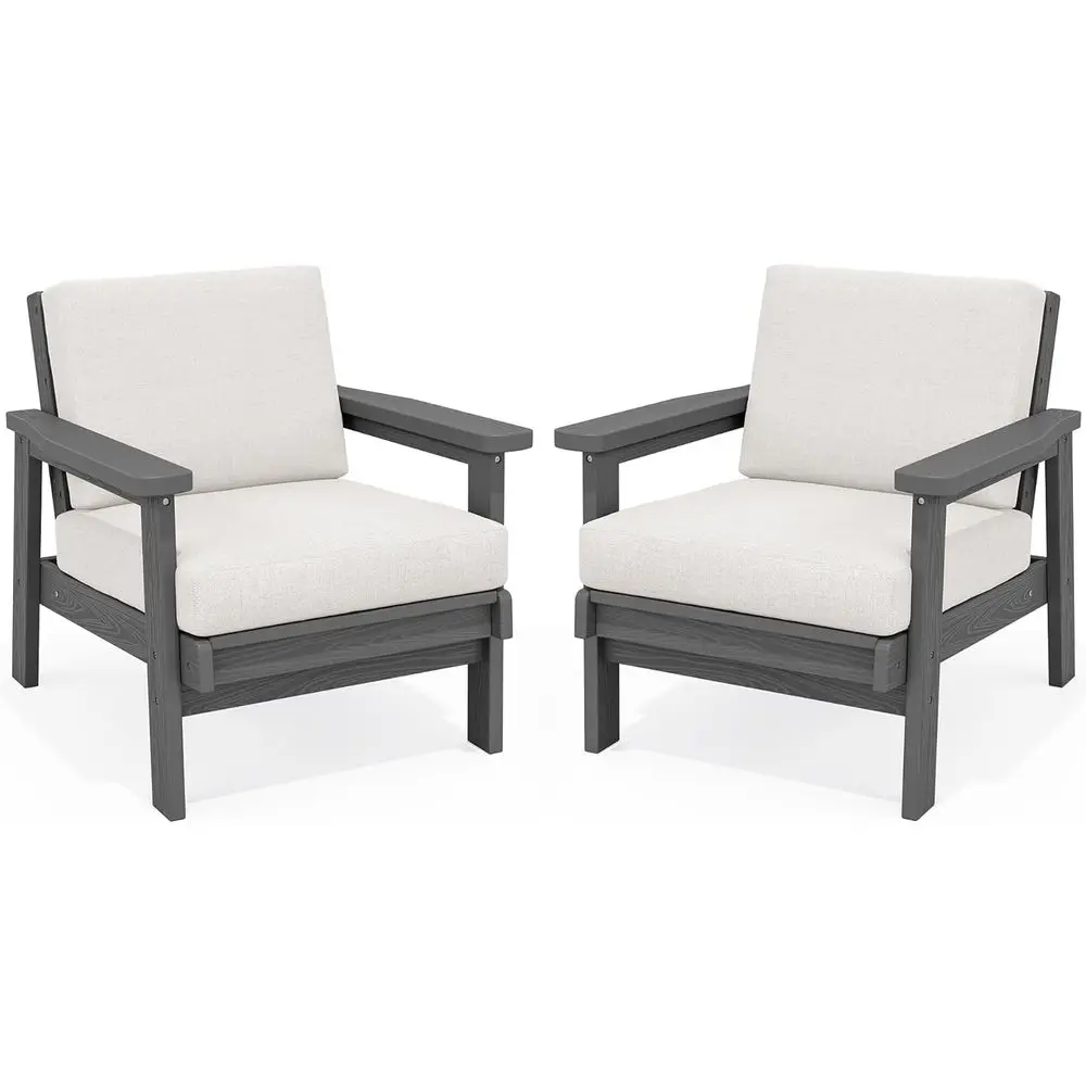 Weather-Resistant HDPE Outdoor Sofa Set with 2 Chairs and Khaki Cushions
Weather-Resistant HDPE Outdoor Sofa Set with 2 Chairs and Khaki Cushions