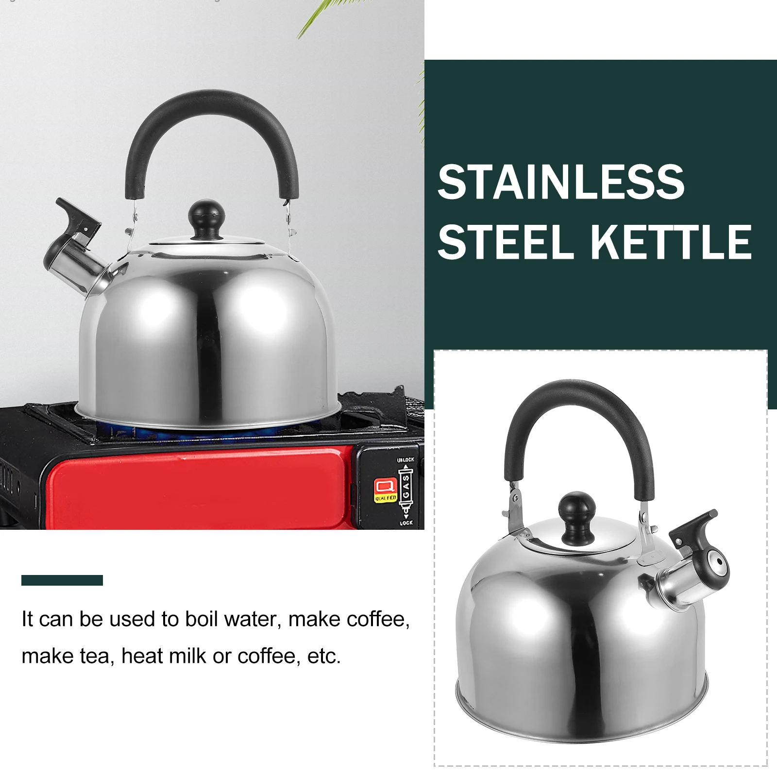 Kettle Stove Top Tea Metal Steam Thicken Boiling Water Whistling Teapot Silver for Stovetop Kettles
Kettle Stove Top Tea Metal Steam Thicken Boiling Water Whistling Teapot Silver for Stovetop Kettles