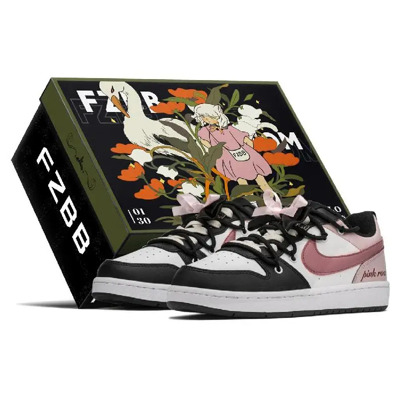【Customize】Nike Court Borough Skateboarding Shoes Women's Low-top Black/pink Sneakers shoes BQ5448-115
【Customize】Nike Court Borough Skateboarding Shoes Women's Low-top Black/pink Sneakers shoes BQ5448-115