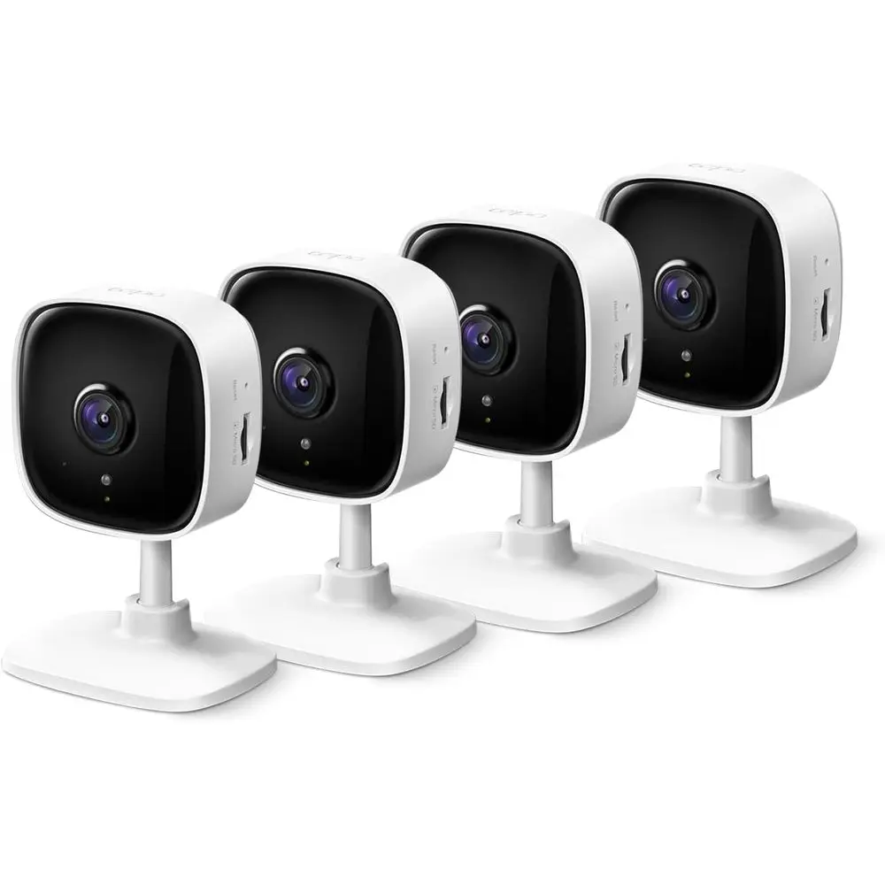 4-Pack Indoor Wired Security Cameras: Baby & Pet Monitor, Motion/Sound Detection, 2-Way Audio, Siren, Local or Cloud Storage
4-Pack Indoor Wired Security Cameras: Baby & Pet Monitor, Motion/Sound Detection, 2-Way Audio, Siren, Local or Cloud Storage