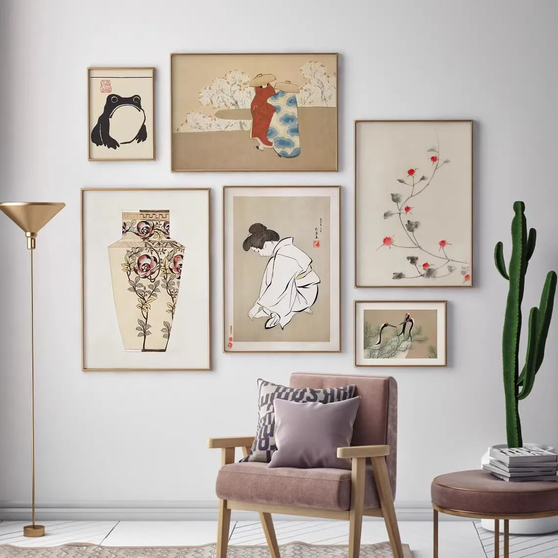 Japanese Style Wall Art Set Frog Geisha Flower Canvas Posters Living Room Decor New Chinese Crane Blossom Ukiyo-e Picture
Japanese Style Wall Art Set Frog Geisha Flower Canvas Posters Living Room Decor New Chinese Crane Blossom Ukiyo-e Picture