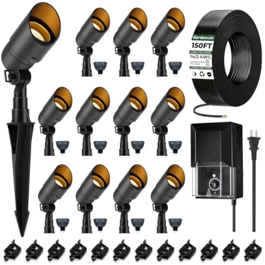 Комплект ландшафтного освещения LED All-in-One низковольтный, 5 Вт прожекторы с трансформатором 200 Вт, кабелем 150 футов и 12 быстрозажимными разъемами 7
Комплект ландшафтного освещения LED All-in-One низковольтный, 5 Вт прожекторы с трансформатором 200 Вт, кабелем 150 футов и 12 быстрозажимными разъемами 7