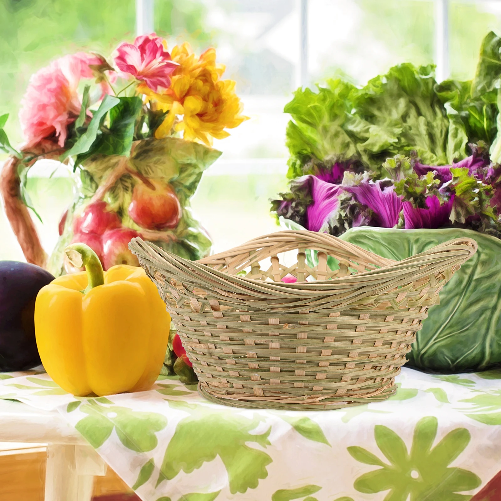 Bamboo Woven Basket for Fruits Eggs Kitchen Storage Household Multifunctional Decorative Style
Bamboo Woven Basket for Fruits Eggs Kitchen Storage Household Multifunctional Decorative Style