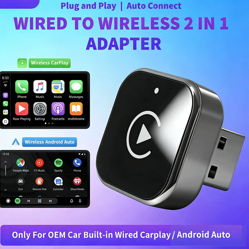 2026 Upgraded Wireless CarPlay Adapter - Fast Auto-Connect, Stable Connection, Mini Size Plug & Play Adapter for iPhone & Androi
2026 Upgraded Wireless CarPlay Adapter - Fast Auto-Connect, Stable Connection, Mini Size Plug & Play Adapter for iPhone & Androi
