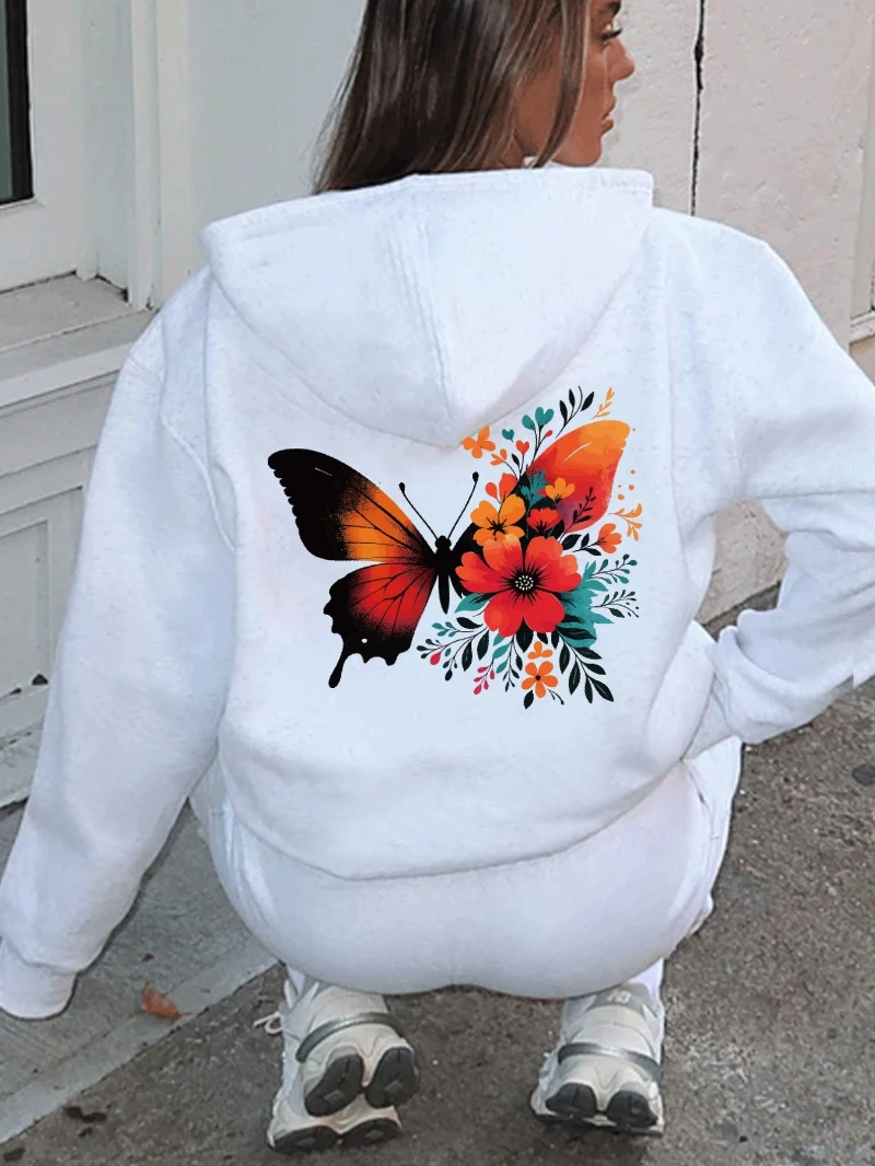 2025 Autumn and Winter Women's Floral Print Hoodie Loose Fit Casual High-end Luxury Is for Both Men and Women Top Y2k 
2025 Autumn and Winter Women's Floral Print Hoodie Loose Fit Casual High-end Luxury Is for Both Men and Women Top Y2k