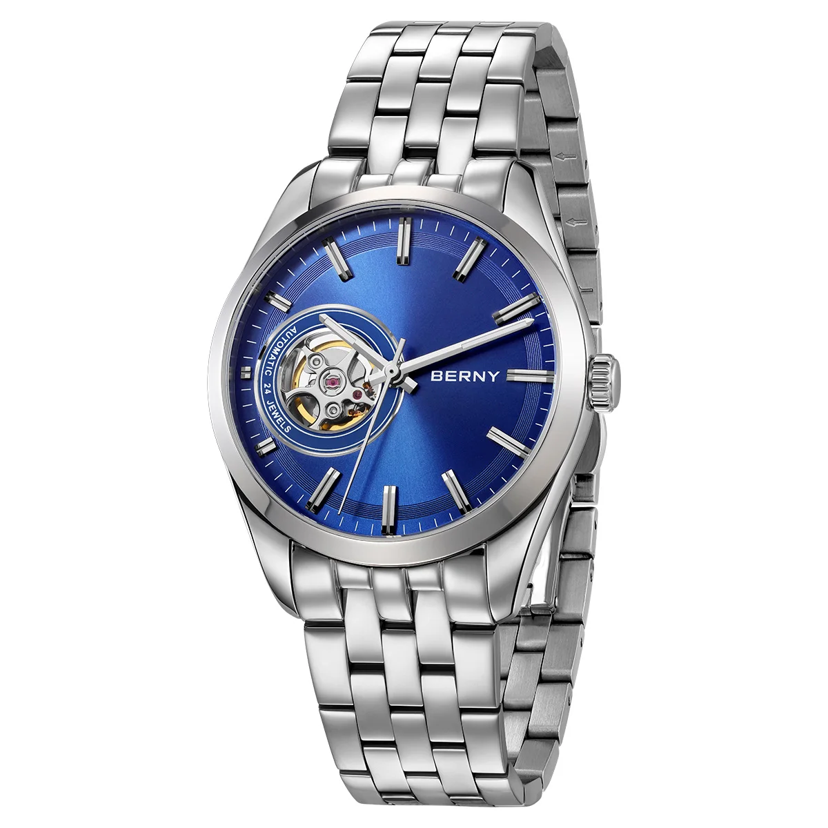 BERNY Automatic Mechanical Watches for Men Luxury Fashion Elegant Skeleton Business Dress Men's Watch Sapphire 5ATM Wristwatch
BERNY Automatic Mechanical Watches for Men Luxury Fashion Elegant Skeleton Business Dress Men's Watch Sapphire 5ATM Wristwatch