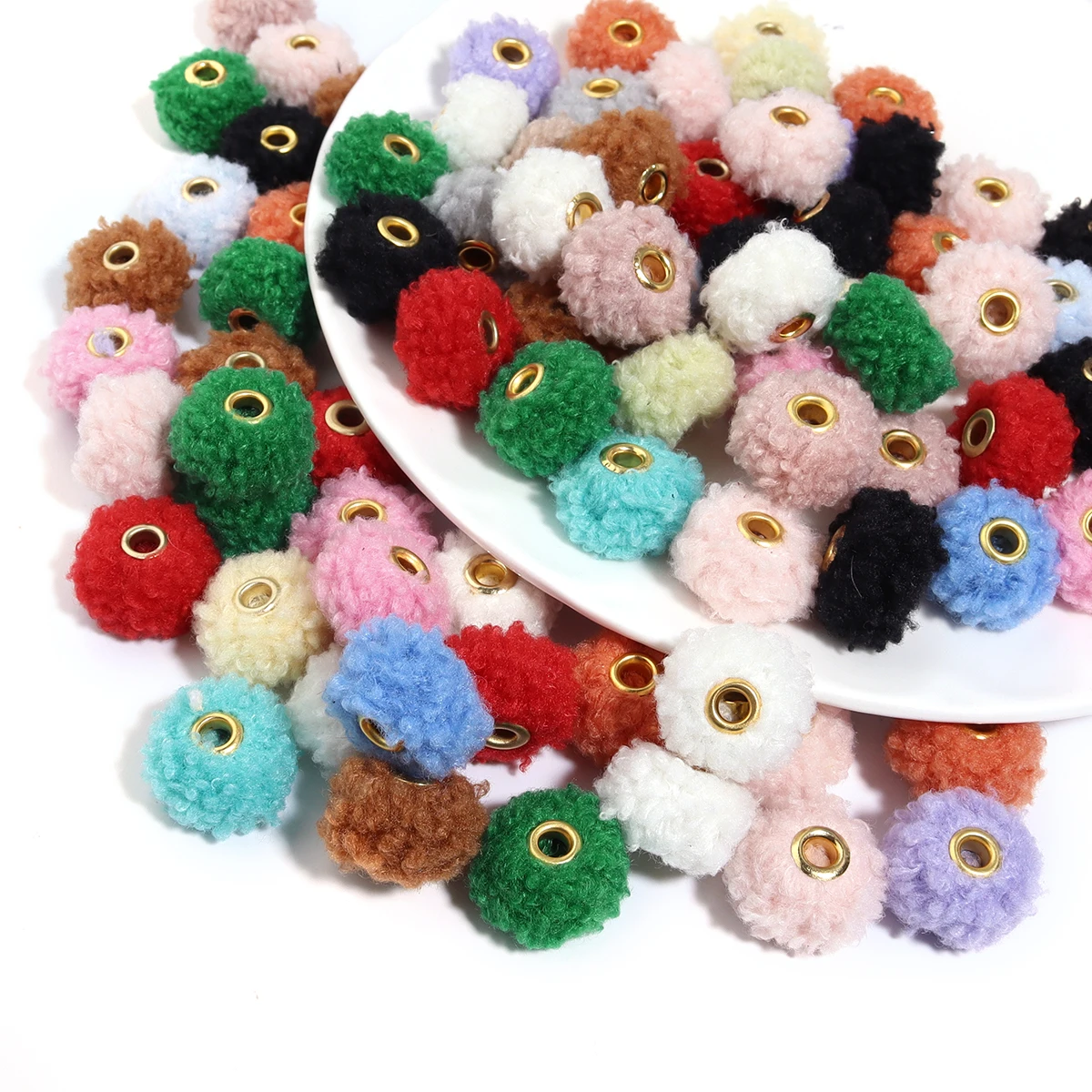 10Pcs/Lot 2cm Colored Fur Straight Hole Plush Spacer Beads For DIY Jewelry Making Pendant Necklace Clothing Supplies Accessories
10Pcs/Lot 2cm Colored Fur Straight Hole Plush Spacer Beads For DIY Jewelry Making Pendant Necklace Clothing Supplies Accessories