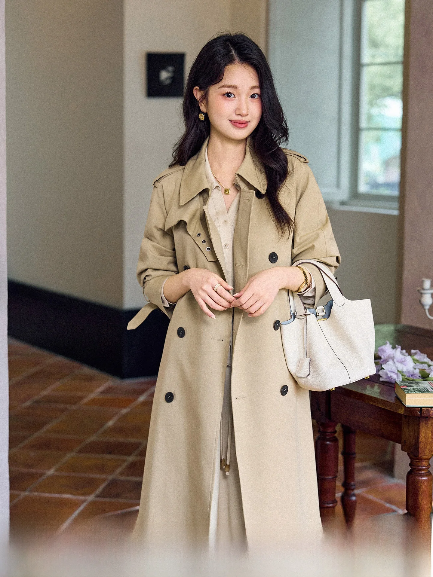i Long Classic Sle Commuter Cotton Blend Coat with kets Double Breasted Button up Women's Faion Spring Autumn
i Long Classic Sle Commuter Cotton Blend Coat with kets Double Breasted Button up Women's Faion Spring Autumn