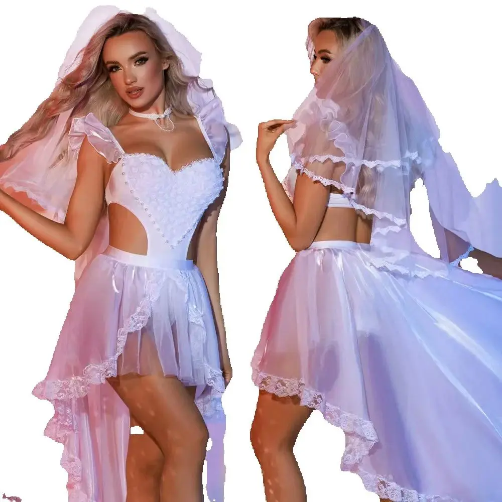 New Design Women's Sexy Lace Wedding Dress Hot Role Play Princess Lingerie Sets Honeymoon Holiday Cosplay Bride Fliter Costumes
New Design Women's Sexy Lace Wedding Dress Hot Role Play Princess Lingerie Sets Honeymoon Holiday Cosplay Bride Fliter Costumes