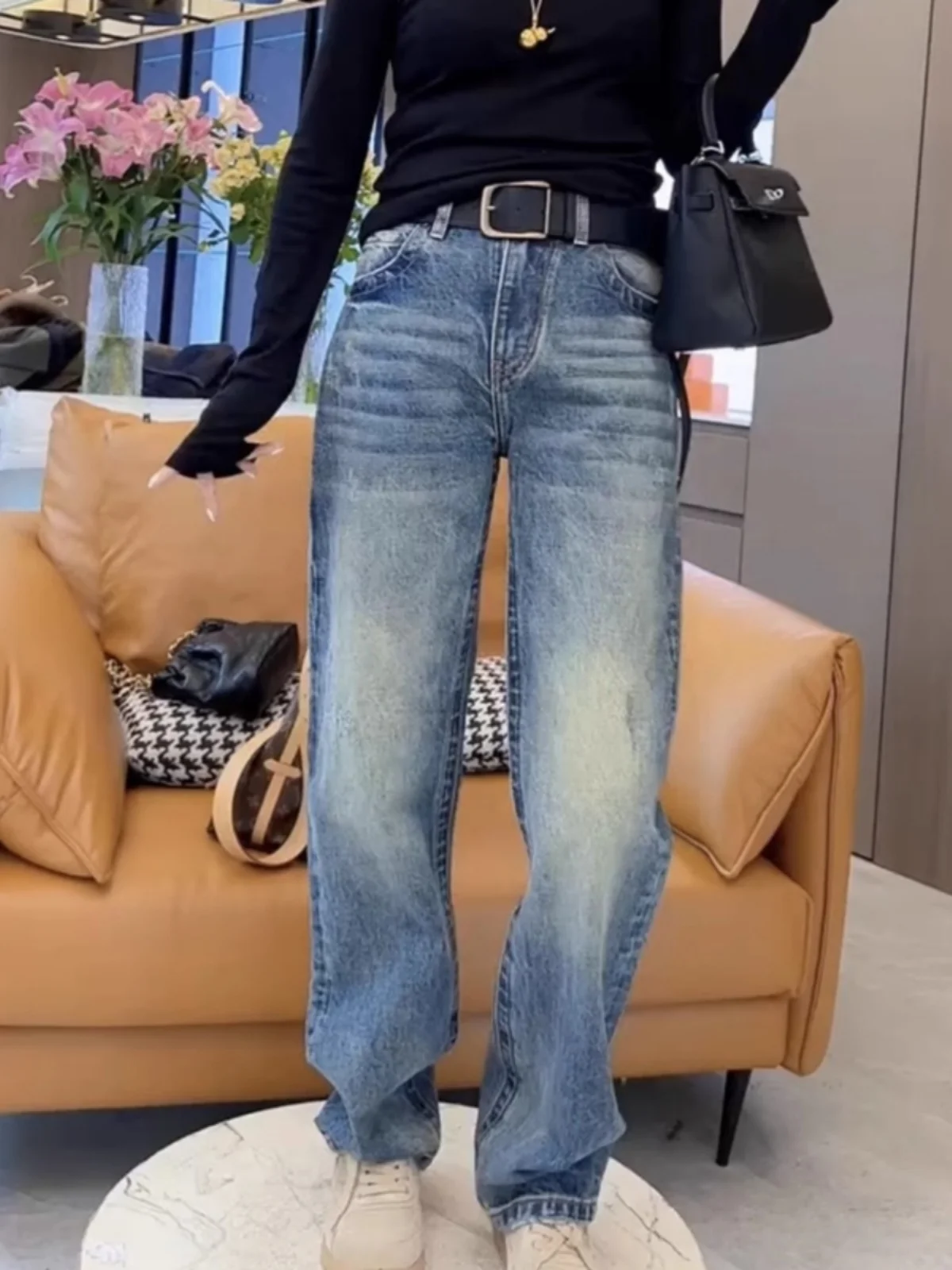Loose Wide Leg Jeans Women's Slim Fit High Waist Straight Cut Denim Pants Spring Autumn plus Size Faion plus Size Clothes
Loose Wide Leg Jeans Women's Slim Fit High Waist Straight Cut Denim Pants Spring Autumn plus Size Faion plus Size Clothes