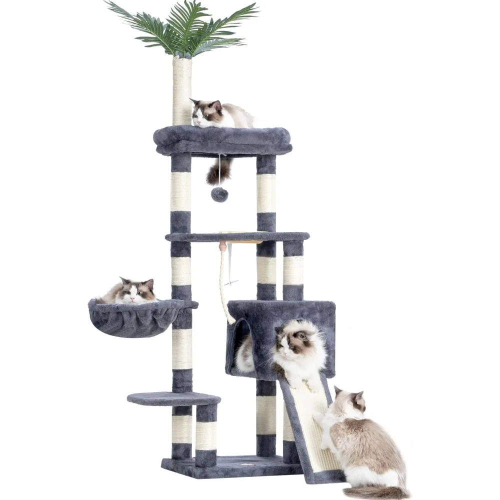Heybly Cat Tree,Cat Tower for Indoor Cats, 65.4 inches Cat Condo with Perches, Basket, Feeding Bowl Station, Multi-Level Plush F
Heybly Cat Tree,Cat Tower for Indoor Cats, 65.4 inches Cat Condo with Perches, Basket, Feeding Bowl Station, Multi-Level Plush F