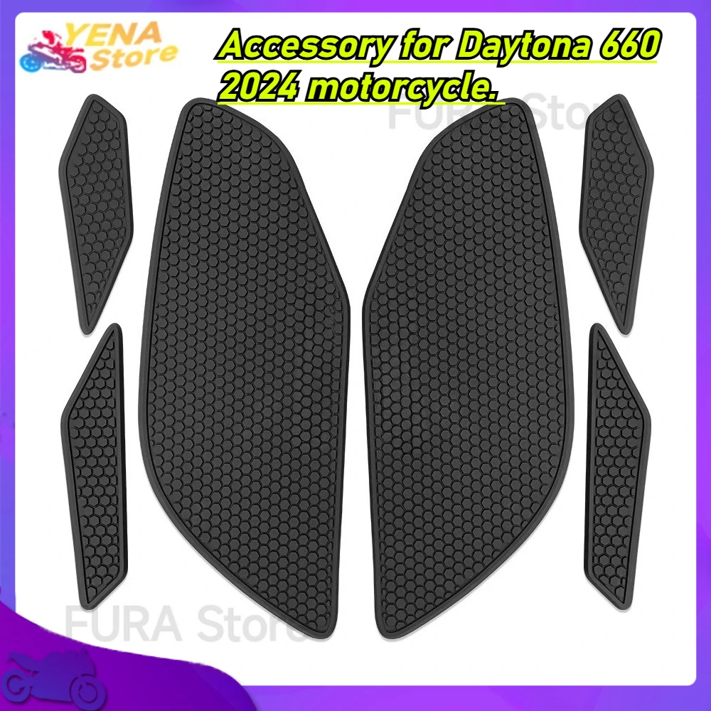 Resin epoxy protective cover anti-scratch sticker accessory for Daytona 660 2024 motorcycle.
Resin epoxy protective cover anti-scratch sticker accessory for Daytona 660 2024 motorcycle.