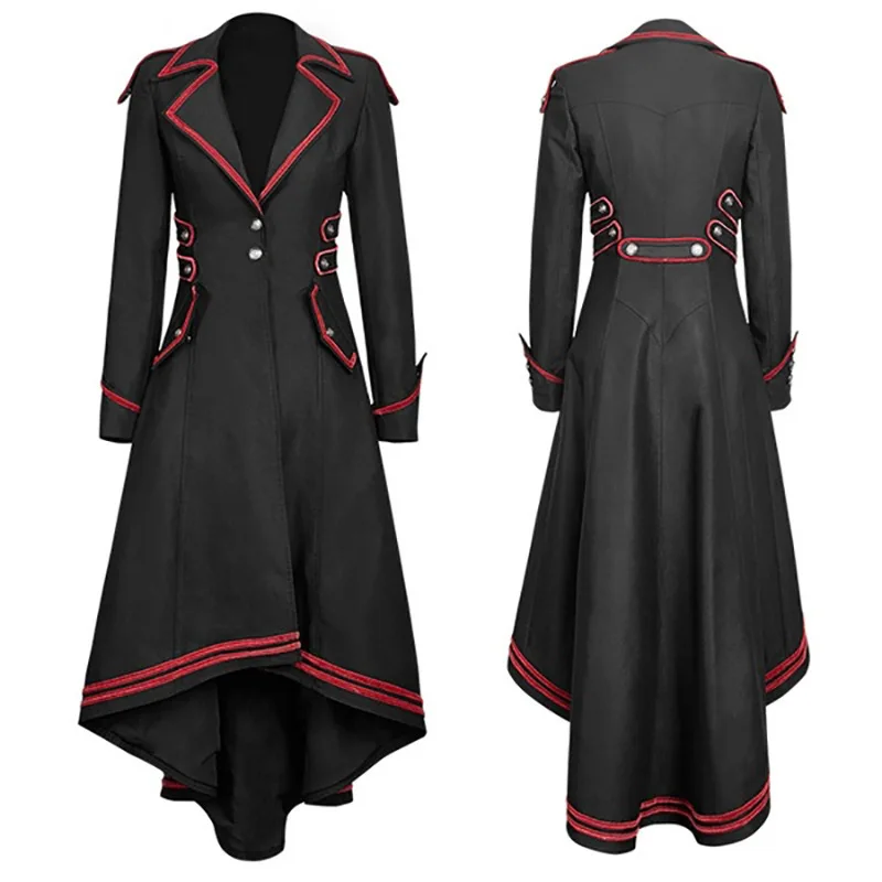 Medieval Punk Style Pirates Women Steampunk TailCoat Retro Costume Jacket Slim Fit Victorian Long Dress Cosplay Vintage Trench
Medieval Punk Style Pirates Women Steampunk TailCoat Retro Costume Jacket Slim Fit Victorian Long Dress Cosplay Vintage Trench