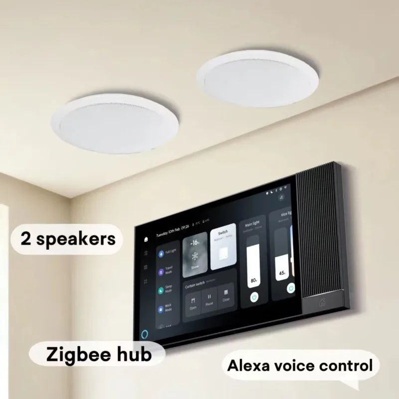MAX8 Home Audio System Wall Amplifier Alexa Remote Voice Control Panel Switch Zigbee Smart Switches