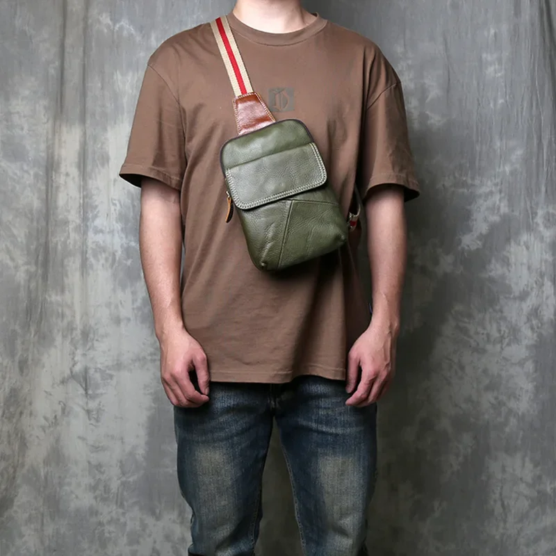 Men's Top Layer Cowhide Korean Version Crossbody Bag Genuine Leather Shoulder Bag Personalized Casual Trendy Handmade Chest Bag
Men's Top Layer Cowhide Korean Version Crossbody Bag Genuine Leather Shoulder Bag Personalized Casual Trendy Handmade Chest Bag