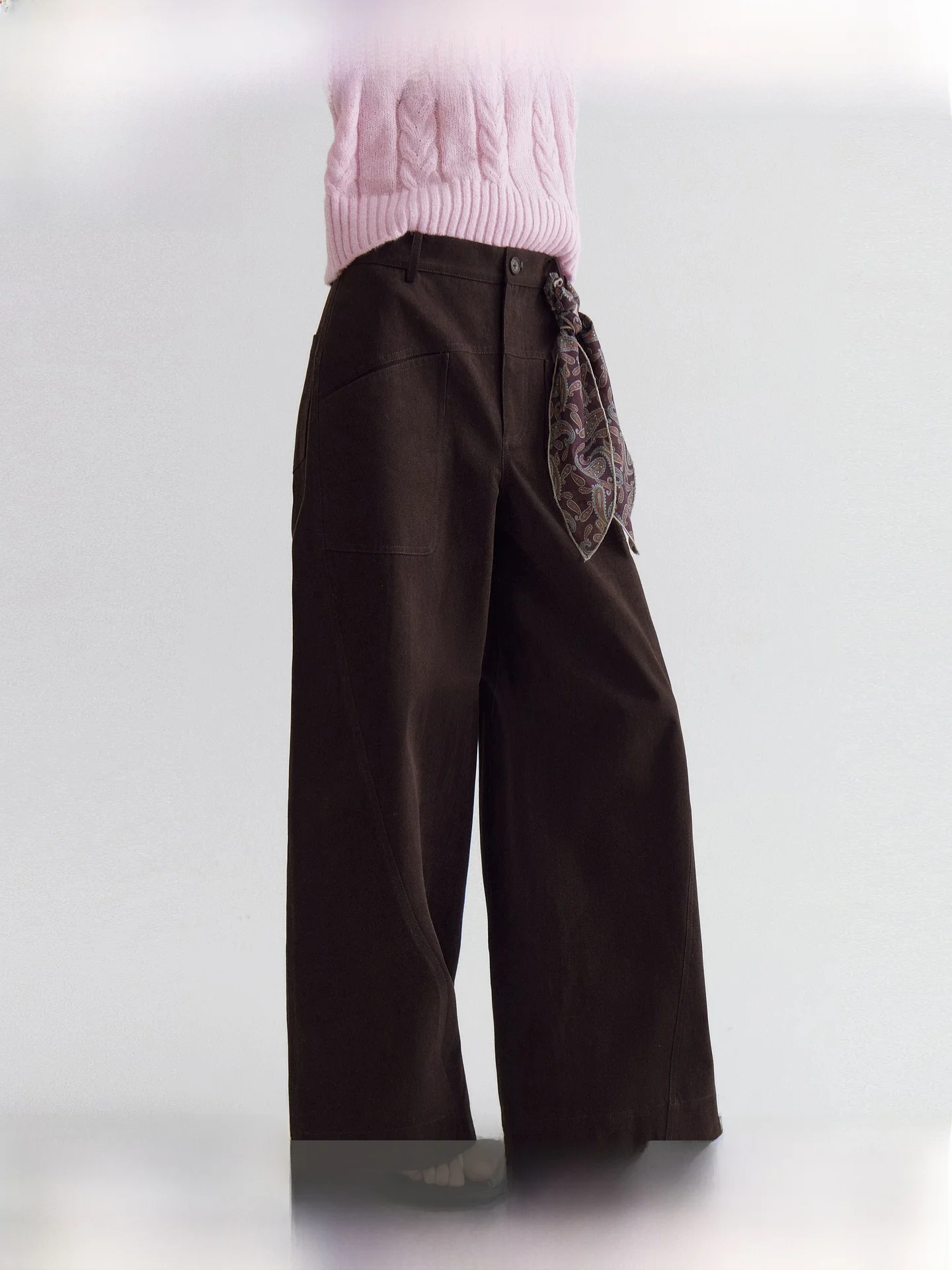 Fano 100% Cotton Casual Pants Women's Coffee Color Wide Leg Straight Cut Trousers Simple Design Commute Style High Waist Butt...
Fano 100% Cotton Casual Pants Women's Coffee Color Wide Leg Straight Cut Trousers Simple Design Commute Style High Waist Butt...