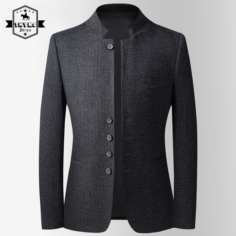 Chinese Style Standing Collar Elastic Blazer Mens Slim Fit Business Gentleman Suit Jackets Male High Quality Solid Casual Coats
Chinese Style Standing Collar Elastic Blazer Mens Slim Fit Business Gentleman Suit Jackets Male High Quality Solid Casual Coats