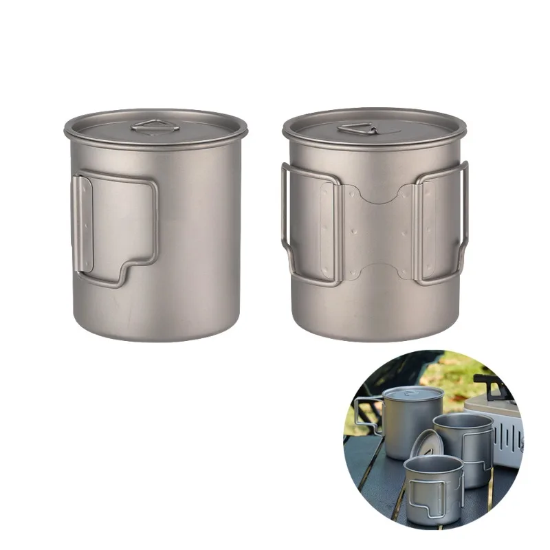 Outdoor Camping Cup Titanium Steel Foldable Handle Travel Coffee Mug Portable Beer Cup for Hiking 
Outdoor Camping Cup Titanium Steel Foldable Handle Travel Coffee Mug Portable Beer Cup for Hiking