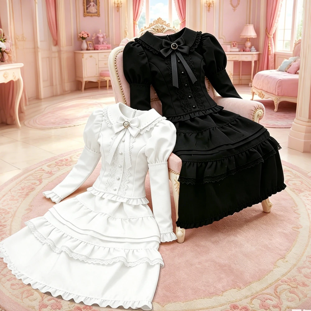 Blyth Doll Clothes lace long sleeve white Gothic Lolita tiered Dress OB22/24 Outfit Set for Licca Azone Ker YMY Doll Accessories
Blyth Doll Clothes lace long sleeve white Gothic Lolita tiered Dress OB22/24 Outfit Set for Licca Azone Ker YMY Doll Accessories