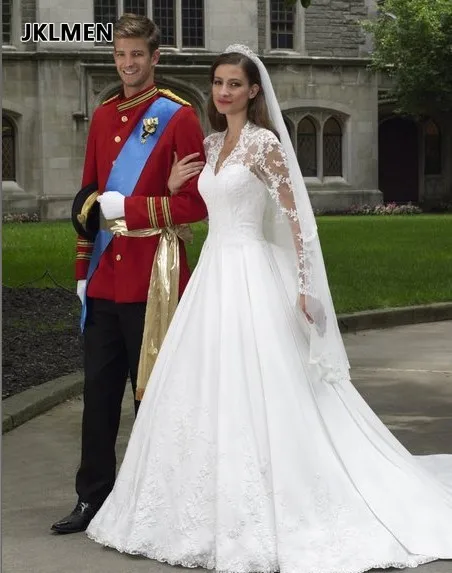 A-line V-neck Illusion High Back Stand-up Collar Cotton Lace Cathedral Train Peplum Buttons Zipper Wedding Dress
A-line V-neck Illusion High Back Stand-up Collar Cotton Lace Cathedral Train Peplum Buttons Zipper Wedding Dress