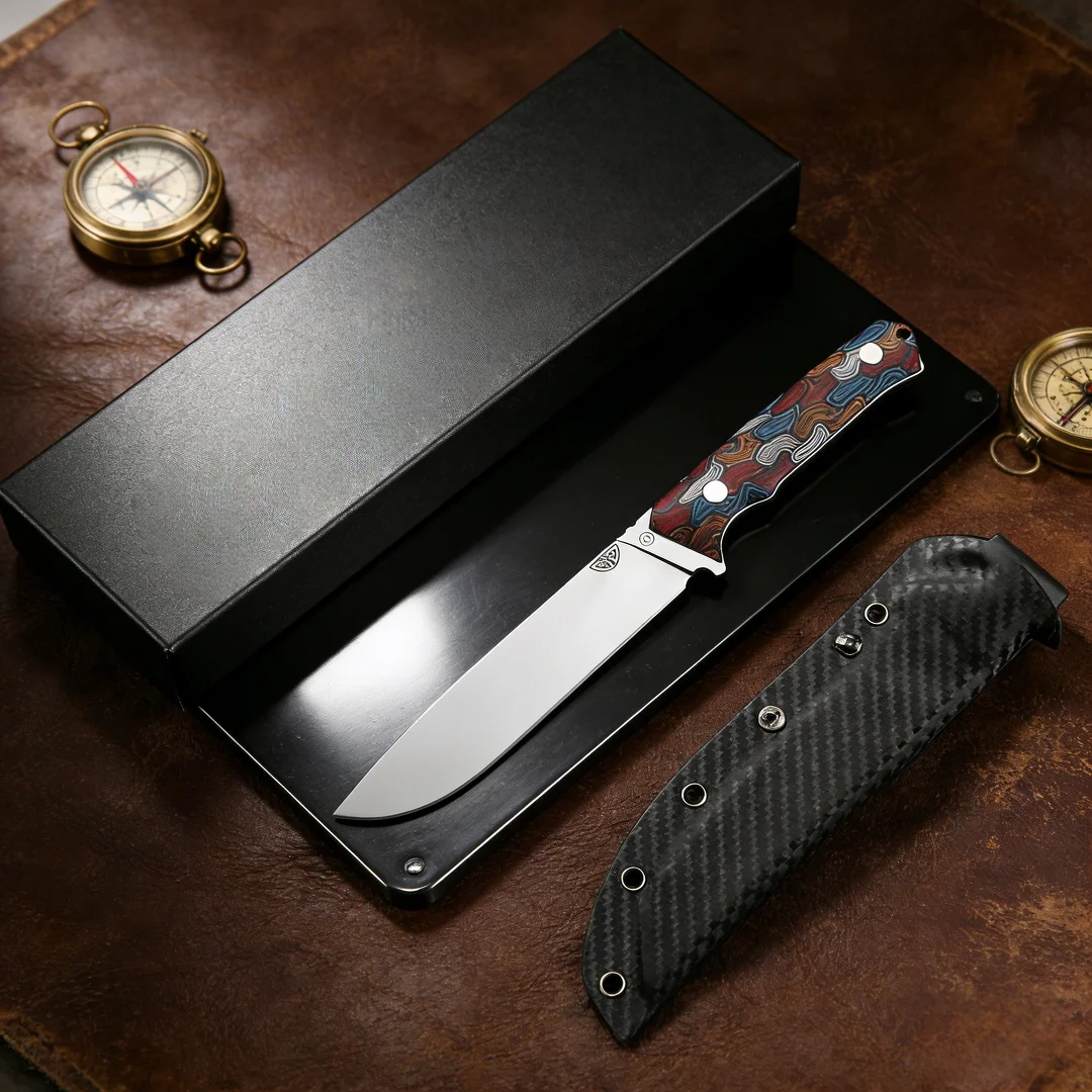 Yuan Knife - Hand-polished blade, made of SKH-9 steel, mosaic-style G10 handle, camping and travel outdoor knife
Yuan Knife - Hand-polished blade, made of SKH-9 steel, mosaic-style G10 handle, camping and travel outdoor knife