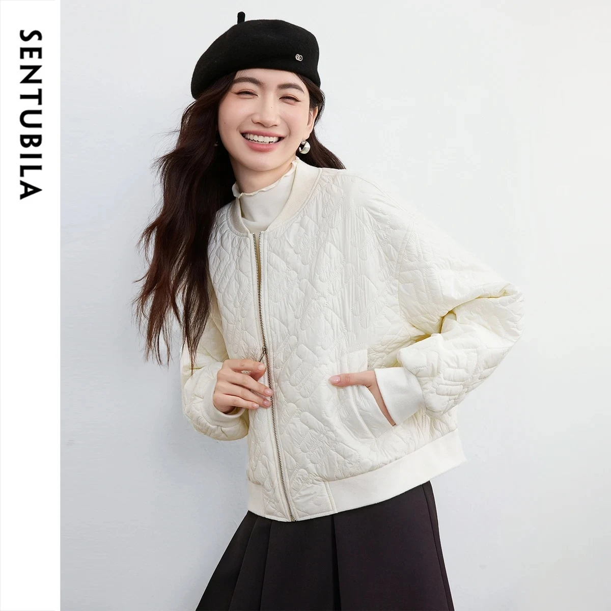 SENTUBILA Women's Baseball Collar Quilted Coat Winter 2026 Loose Fit Comfortable Letter Print Casual Commuter Clothing W54MB3406
SENTUBILA Women's Baseball Collar Quilted Coat Winter 2026 Loose Fit Comfortable Letter Print Casual Commuter Clothing W54MB3406