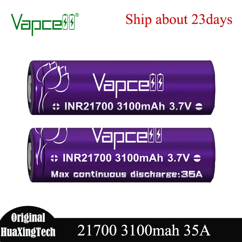 1-12PCS Vapcell 21700 3100mah Battery 3.7V 35A High Power Li-ion Cell Rechargeable INR 21700 Batteries for Electric Bike
1-12PCS Vapcell 21700 3100mah Battery 3.7V 35A High Power Li-ion Cell Rechargeable INR 21700 Batteries for Electric Bike