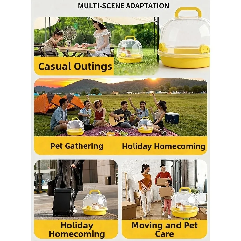 Large Space Portable Hamster Cage Breathable Comfortable Habitat Small Pet Carrying Box Transparent Handheld
Large Space Portable Hamster Cage Breathable Comfortable Habitat Small Pet Carrying Box Transparent Handheld